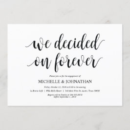 Decidimos para sempre, convites à Festa de noivado