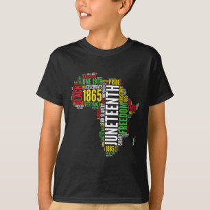 Décima Sétima África Mapa Palavras Camisa Orgulho