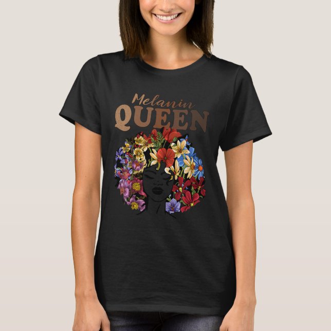 Décima Sétima Camisas Mulheres Melanina Rainha Afr (Frente)