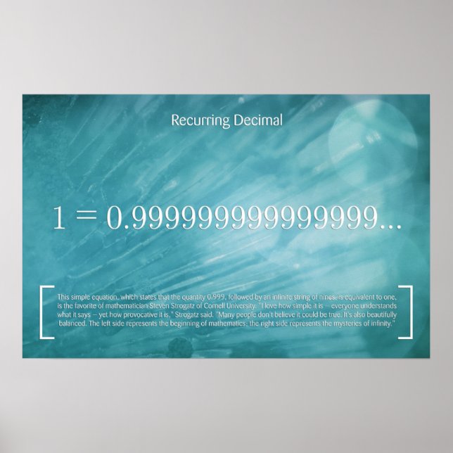 Decimal Recorrente - Poster de Matemática (Frente)
