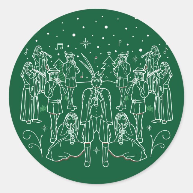 DÉCIMO PRIMEIRO DIA DE NATAL / Adesivos de Natal (Frente)