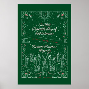 Décimo primeiro dia de Poster de Natal 24x36