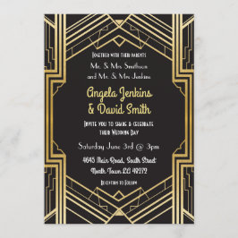 Decisão de Arte Dourada e Negra de 1920 do Convite