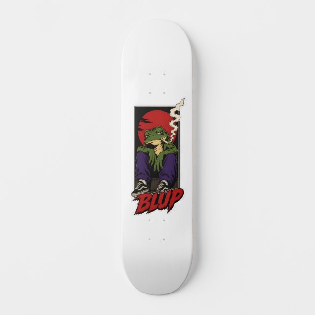 Deck de Skate 90s Grunge Frog BLUP (Frente)