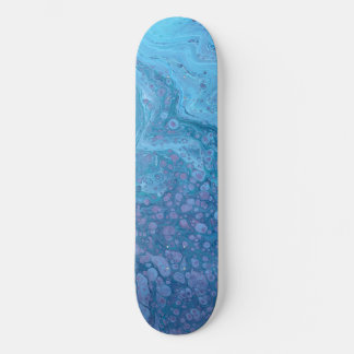 Deck de Skate Abstrato Azul Suave Ocean Breeze 3