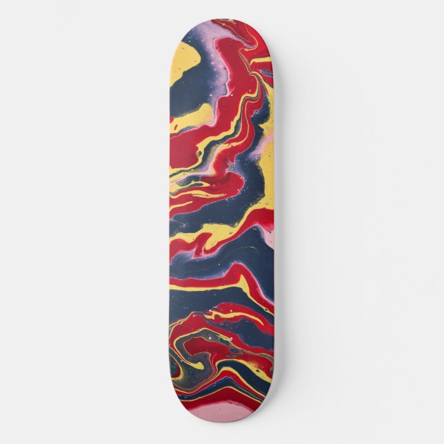 Deck de skate abstrato colorido Sadie 1 Crazy (Frente)
