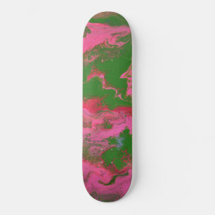 Deck de Skate Abstrato Rosa Verde Abigail 2