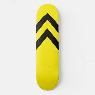 Deck de Skate Chevrons Amarelo e Preto