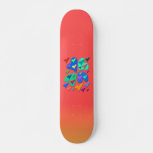 Deck de skate Colorful Hearts