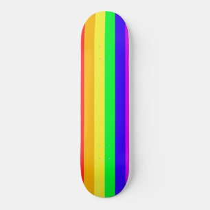 Deck de Skate Colorido com Listras de Arco-íris