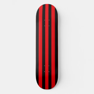 Deck de Skate com Listras Vermelhas e Pretas