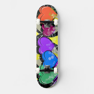 Deck de Skate Corações Pop Art