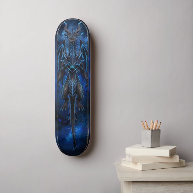 Deck de Skate Cyber Neon Dragon - Original 3D (Arte de parede)