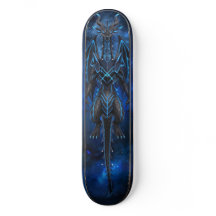 Deck de Skate Cyber Neon Dragon - Original 3D