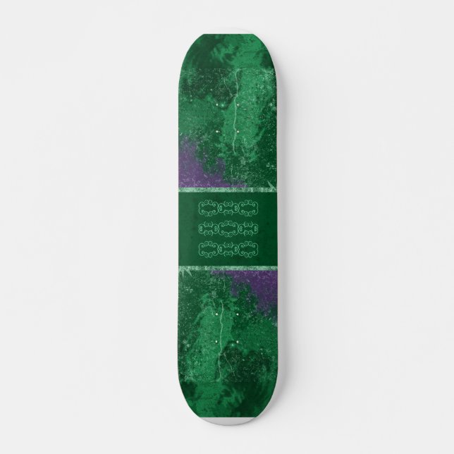 Deck de skate de Grunge Verde Tóxico (Frente)