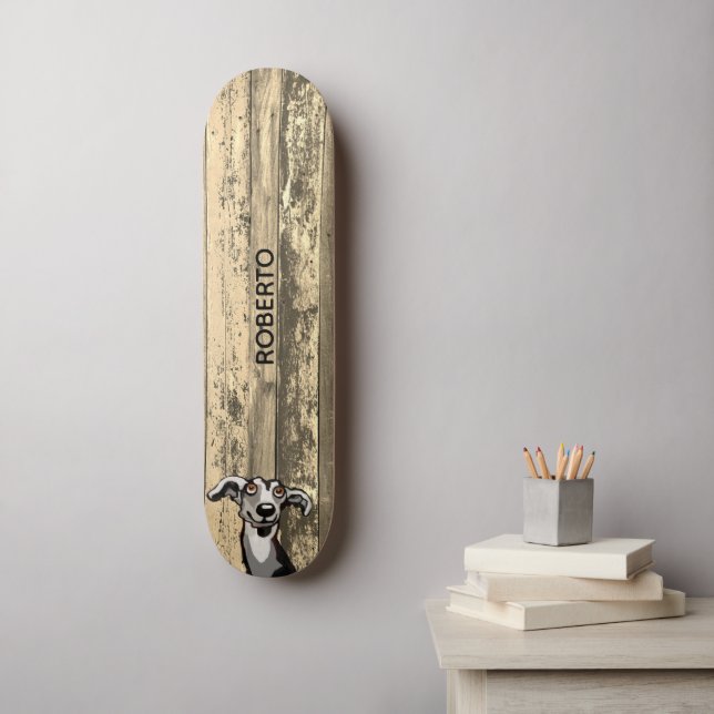 Deck de Skate de Madeira Desgastada (Arte de parede)
