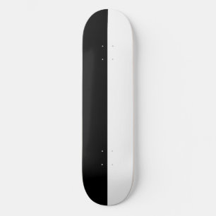 Deck de Skate Dividido Preto e Branco