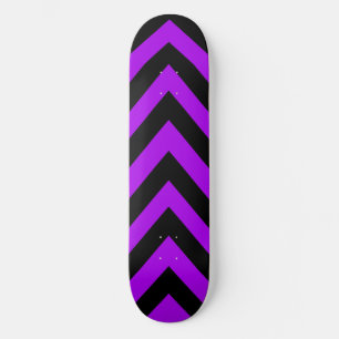 Deck de skate em zigue-zague roxo e preto