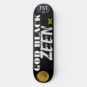 DECK DE SKATE GOD BLACK ZEEN 8 1/2"
