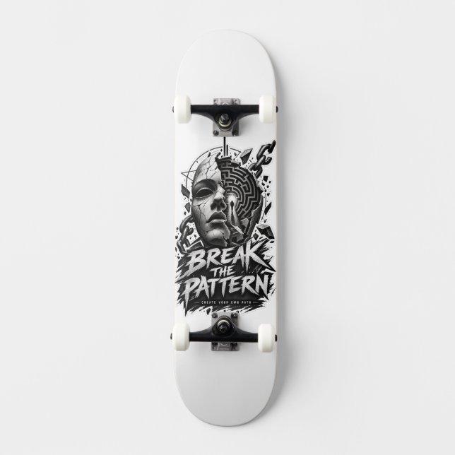 Deck de Skate Gráfico Edgy Break The Pattern | D (Frente)