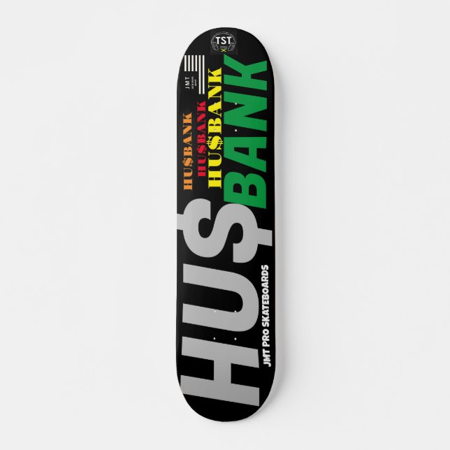 Deck de Skate HU$BANK OFICIAL JMT 7 3/4" (Frente)
