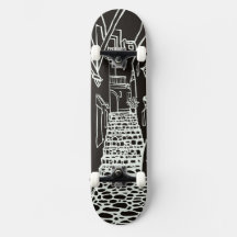 Deck de Skate Line Art Ilhas Baleares