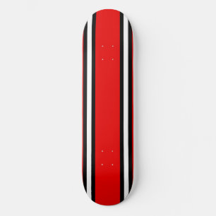 Deck de Skate Red Black & White Pinstripes