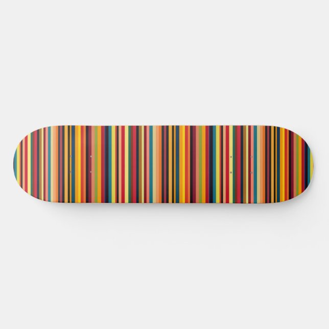 Deck de Skate Retro Multicolor Listrado (Horz)