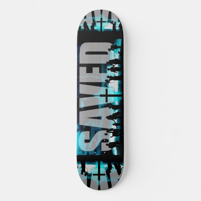 Deck de skate Saved Christian Logo skateboard (Frente)