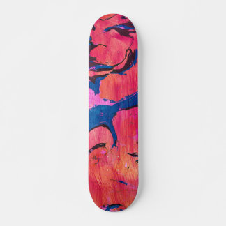 Deck de Skate Valiant 1 Vermelho Azul Ebru Abstrat