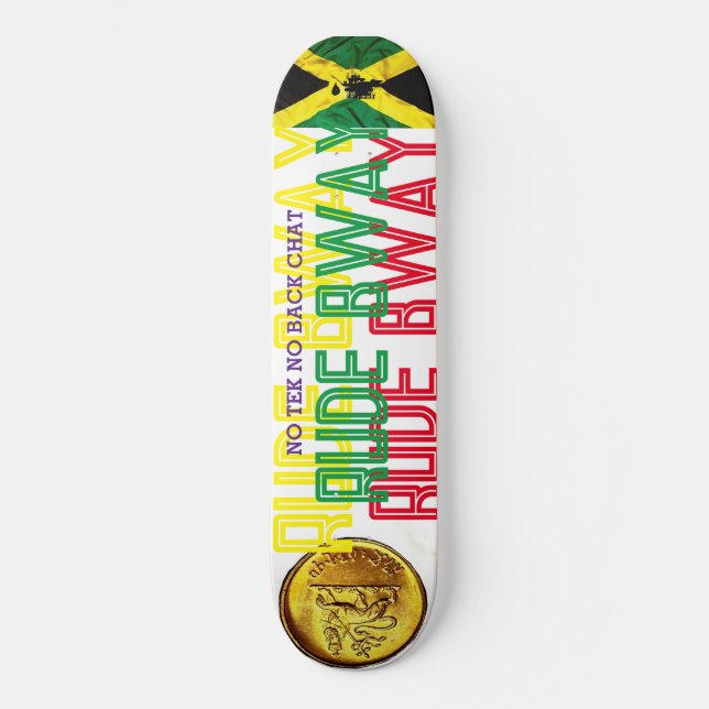 DECK PARA SKATE RUDE BWAY   MODELO OFICIAL 8 1/4" (Frente)