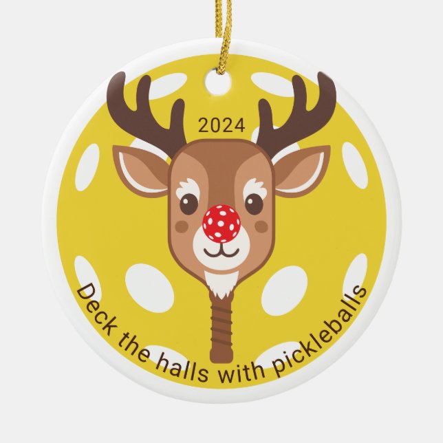 Deck the Halls com Ornamento de Picklebolas (Frente)