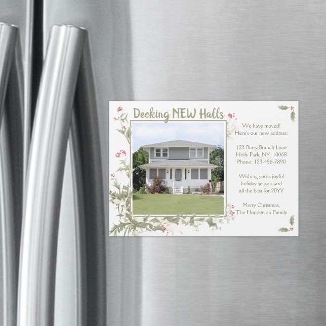 Decking New Halls Magnetic Nós Mudamos O Cartão De (Criador carregado)