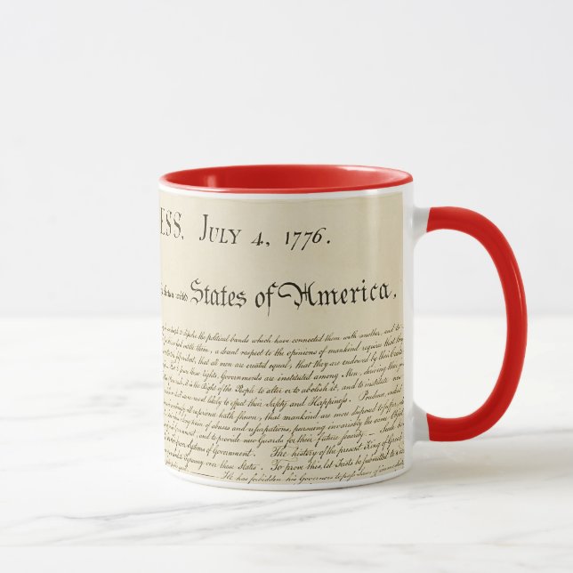 Declaração da caneca da independência (Direita)
