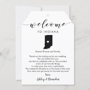 Declaração de boas-vindas do Indiana Wedding, Letr