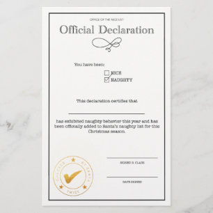 Declaração de Lista de papais noeis