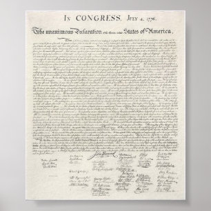 Declaração dos Estados Unidos do poster da