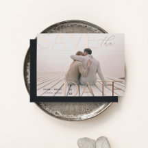 Declaração Moderna | Foto Horizontal Salvar a Data