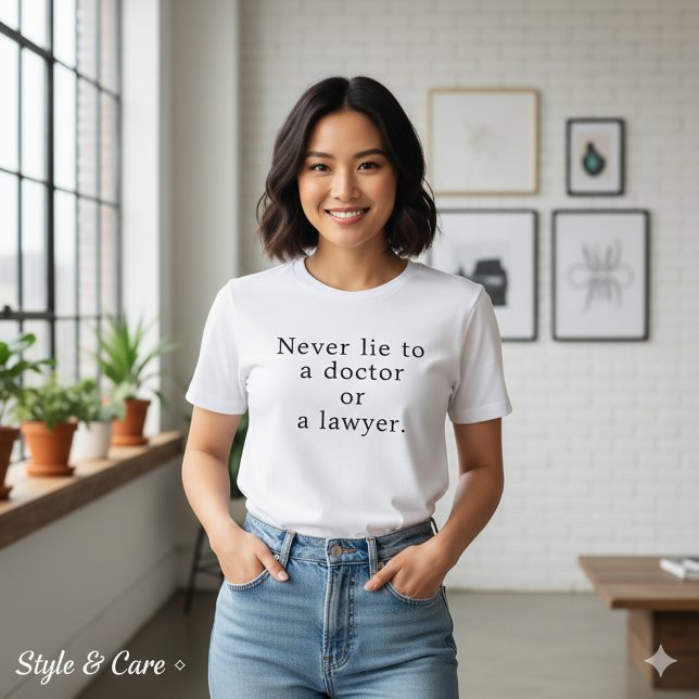 Declaração Ousada Nunca minta Médico Advogado (Bold Statement Never Lie Doctor Lawyer Tri-Blend Shirt)