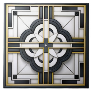  Deco Belo Preto Branco Dourado 