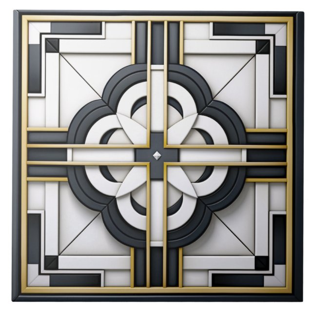  Deco Belo Preto Branco Dourado  (Frente)