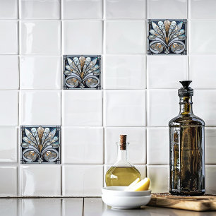 Deco Belo Vidro Negro Iridescente Dourado