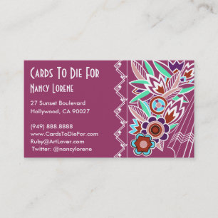 Deco corajoso floral em aumentou - cartões de