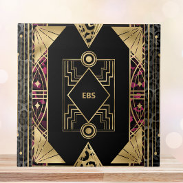 Deco de Arte Angular Roxo e Dourada