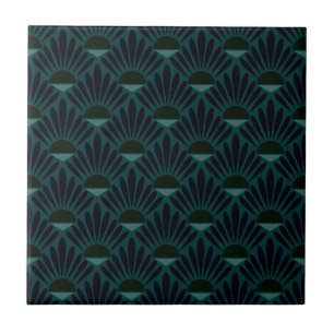 Deco de arte azul escura monocromática.