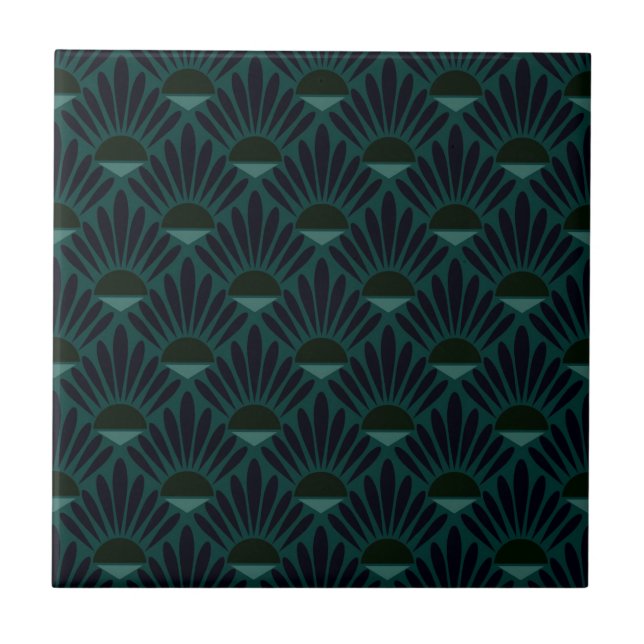 Deco de arte azul escura monocromática. (Frente)