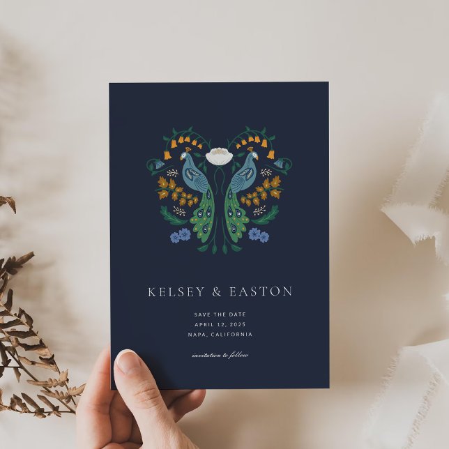 Deco de Arte Elegante Salve o cartão de Data com F (Criador carregado)