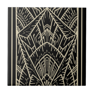 Deco de Arte Negra Abstrato Geométrica Moderna