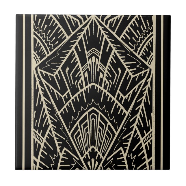 Deco de Arte Negra Abstrato Geométrica Moderna (Frente)