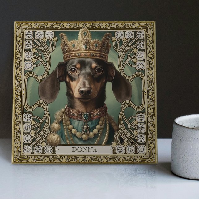 Deco de Arte Personalizada Majestoso Dachshund Kin (Criador carregado)